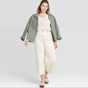 High rise cropped jeans